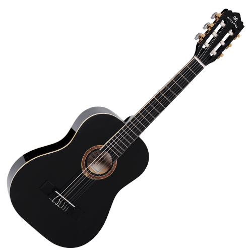 Violão Acústico Infantil Michael Go Play VM09E Preto Nylon com Tampo Linden Braço Basswood e Escala Dark Maple