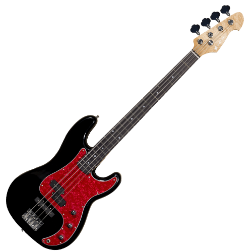 Contrabaixo Michael PB BM608N BT Black Tortoise com Corpo Basswood Captadores Split-Single/Single Coil e Tarraxas Cromadas