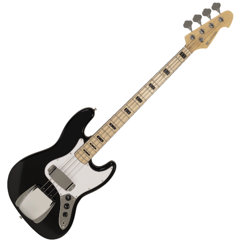 Contrabaixo Michael JB BM675N BK Black com Corpo Basswood Captadores Single Coil e Tarraxas Cromadas