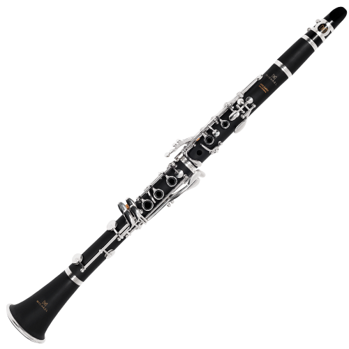 Clarinete Michael WCLM40N Série Essence Si Bemol Bakelite 17 Chaves Prateadas Cortiça Natural Equilíbrio Sonoro Timbre Aveludado com Boquilha Case e Acessórios