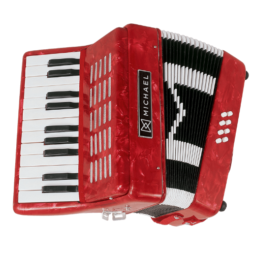 Acordeon Michael ACM0822 8 Baixos Infantil com Teclas Macias Fole Robusto e Bag Resistente