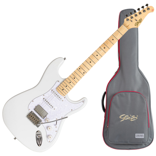 Guitarra Seizi Vintage Budokan HSS Pearl White com Corpo Basswood Captadores Seizi Jutsu ALNICO V HSS e Ponte Flutuante 10361205