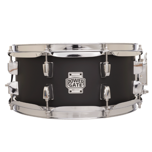 Caixa de Bateria Michael Powergate Stage PGS1255 JBK 12x5.5 Jet Black com Fuste Poplar Aros Power Hoop e Esteira 20 Fios