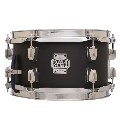 Caixa de Bateria Michael Powergate Stage PGS1055 JBK 10x5.5 Jet Black com Fuste Poplar Aros Power Hoop e Esteira 20 Fios