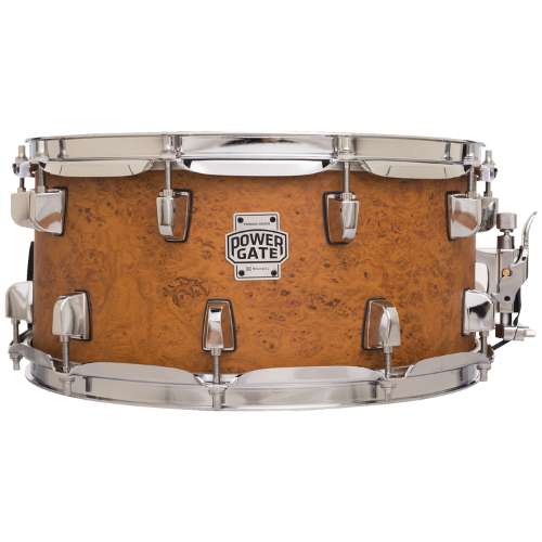 Caixa de Bateria Michael Powergate Birch PGB1465 FRD 14x6.5 Flame Red com Fuste Hybrid Birch/Poplar Aros Power Hoop e Esteira 20 Fios