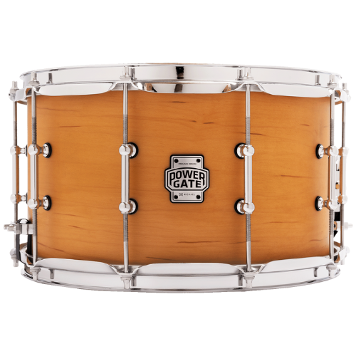 Caixa de Bateria Michael Powergate Maple PGM1408 NTS 14x8 Natural Satin com Fuste Maple Aros Power Hoop e Esteira 20 Fios