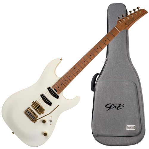 Guitarra Seizi Katana Angel HSS White Storm com Corpo Mogno Captadores Seizi Jutsu ALNICO V HSS e Ponte Flutuante 10361195