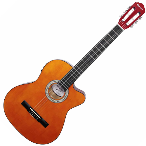 Violão Eletroacústico Giannini Start NF-14 CEQ Natural N Nylon com Equalizador GN-3T 3 Bandas e Afinador Integrado