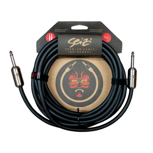 Cabo para Instrumentos Seizi Elite Cable Elite 5 Cromo 6m com Conectores Cromados e Blindagem Dupla 10361229