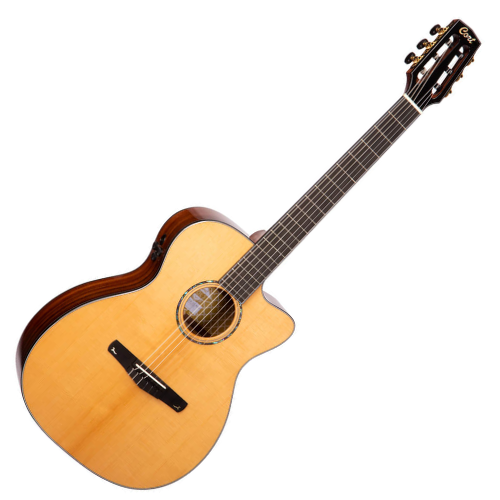 Violão Eletroacústico Cort Gold OC8 Nylon com Tampo Cedar Sólido Fundo e Laterais Rosewood Equalizador Fishman Presys Blend e Afinador Integrado