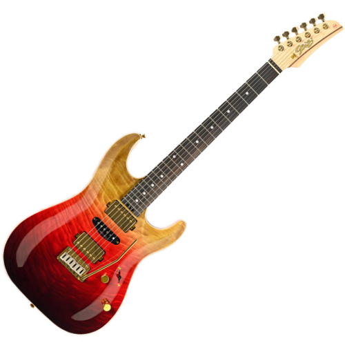 Guitarra Seizi Katana Blast HSH Tokyo Burst com Captadores Seizi Blast HSH Equalizador Seizi Aura com Afinador Integrado e Acabamento Tokyo Burst 10361286
