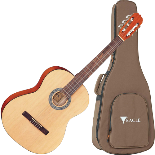 Violão Clássico Acústico Shelby SN59 com Tampo Abeto, Fundo e Laterais Mogno, Escala Jacarandá e Acabamento Natural Acetinado HTML