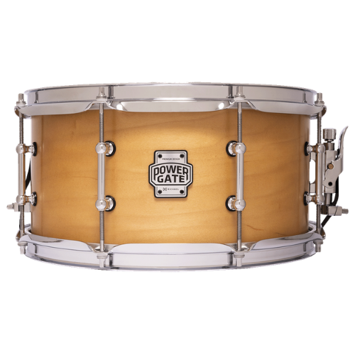 Caixa de Bateria Michael Powergate Maple PGM1255 NTS 12x5.5 com Aro Die-Cast e Acabamento Natural Satin