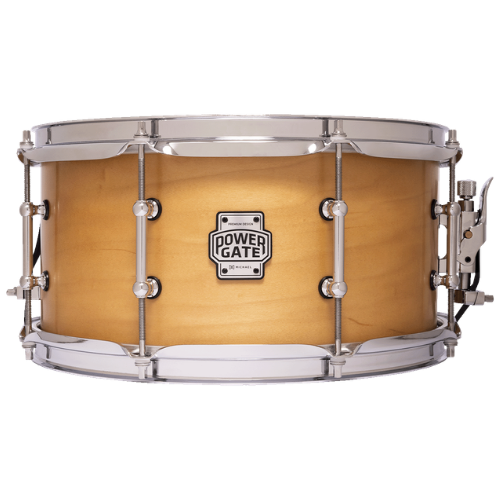 Caixa de Bateria Michael Powergate Maple PGM1365 NTS 13x6.5 com Aro Die-Cast e Acabamento Natural Satin