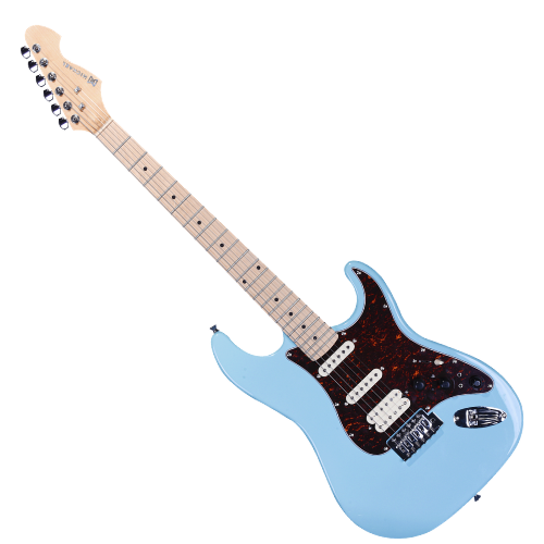 Guitarra Michael Rocker Canhota AB Antique Blue com Captadores Humbucker Equalizador Integrado e Afinador