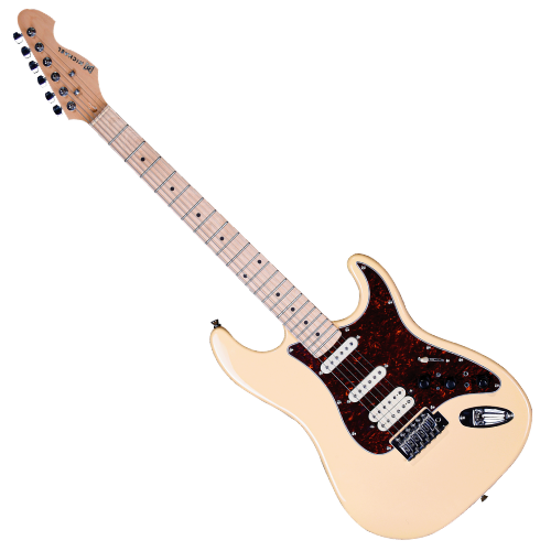 Guitarra Michael Rocker Canhota CR Cream com Captadores Humbucker Equalizador Integrado e Afinador