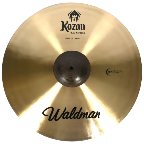 Prato de Bateria Waldman Kozan Ataque Crash 19" KOZ-CR19 com Liga B20 Ataque Explosivo e Som Penetrante Acabamento Natural