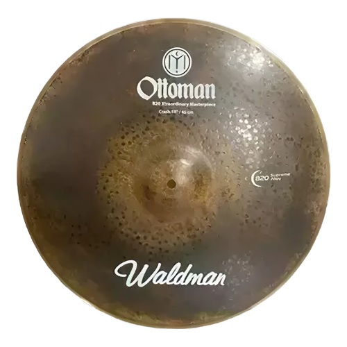 Prato Waldman Ottoman Crash 18" Ataque Bronze B20 com Som Equilibrado e Projeção Rica