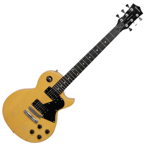 Guitarra Giannini Sonic Plus GAE09 Plus YL Les Paul Yellow com Captadores Humbucker e Equalizador Integrado