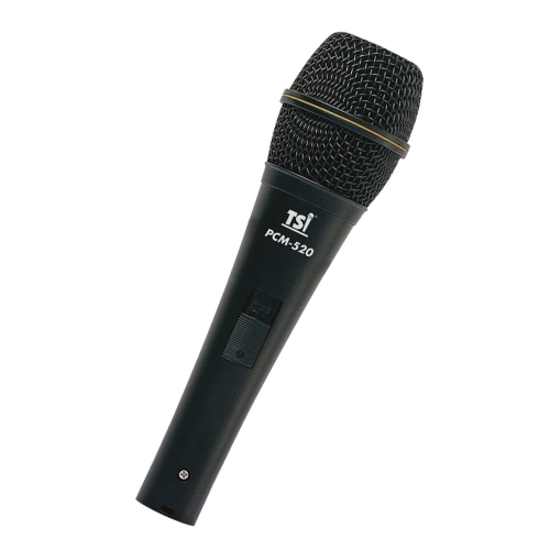 Microfone com Fio TSI PCM 520 Condensador Unidirecional Cardioide com Chave Magnética e Cabo Balanceado