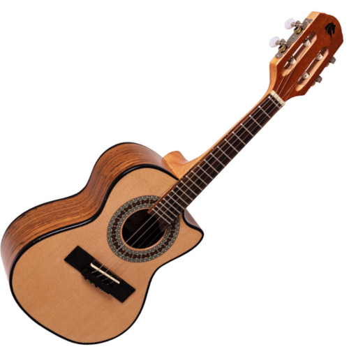 Cavaco Eletroacústico Marquês CA-28NSEL Natural Fosco com Captador Passivo Cap-06 Tampo Pinho e Laterais Fundo Ébano