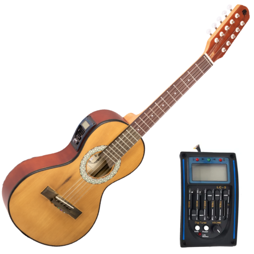 Viola Ponteio Eletroacústica Marquês VIL-137 NS EQ Natural Fosco com Equalizador Ativo LC-5 5 Bandas Corpo Laminado Braço Cedro e Escala Rosewood