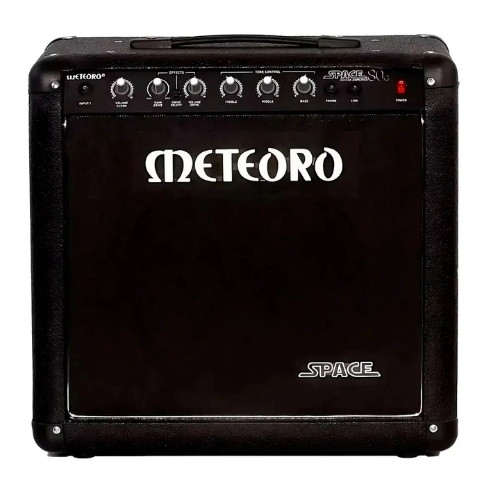Amplificador Meteoro Space Guitar 80W RMS para Guitarra com Falante 12" 2 Canais (Clean/Drive) Reverb Equalizador 3 Bandas e Entrada Auxiliar