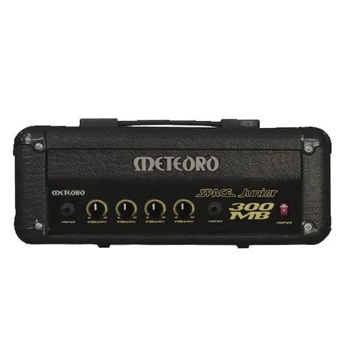 Cabeçote Meteoro 300 MB RMS para Contrabaixo com Filtros Voicing (Lo Cut, Mid Contour, Hi Boost) Pad -10dB para Ativo Saída para Caixa Externa e Gabinete em Alumínio Preto para Som Limpo e Potente