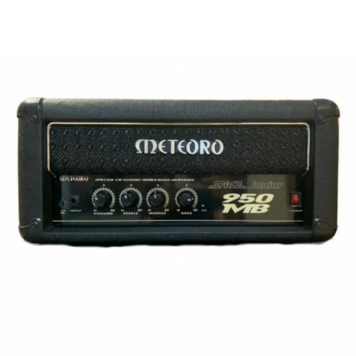 Cabeçote Meteoro Space Bass Jr. 950 MB para Contrabaixo com Chave -10dB para Ativo EQ 3 Bandas (Graves, Médios, Agudos) Effect Loop (Send/Return) Aux In para Backtrack Saídas para Caixa Externa