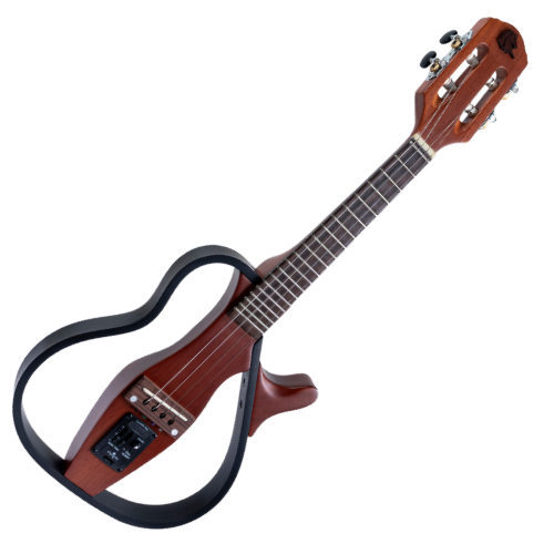 Cavaco Eletroacústico Ativo Vazado Marquês CA75 CTS EQ Castanho Fosco Maciço com Tampo e Fundo em Cedro Inteiriço Laterais em Poliuretano Preto, Braço em Cedro Escala em Rosewood com 20 Trastes em Alpaca e Equalizador Ativo UK-300T