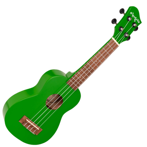 Ukulele Soprano Acústico Nylon Marquês UKS-242 GR AC Verde Fosco com Corpo em Sapele