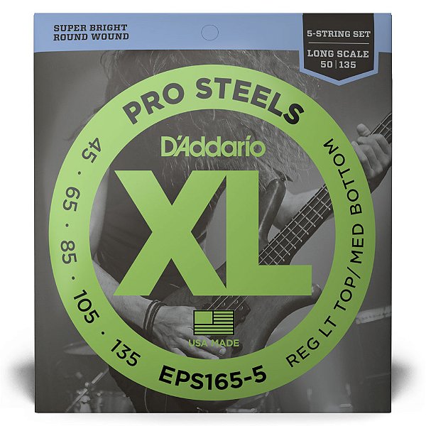 Encordoamento 5C 45-135 DAddario XL ProSteels EPS165-5