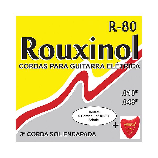 Encordoamento Para Guitarra .010 (Corda Extra) Rouxinol R80