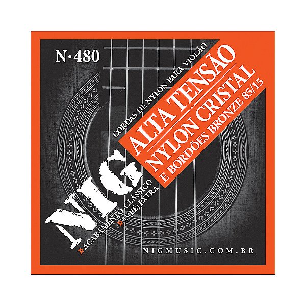 Encordoamento Violão Tensão Alta Cristal Bronze NIG N480