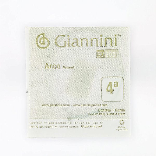 Corda Avulsa Violino 4 Giannini Arco Bowed GEAVVA4