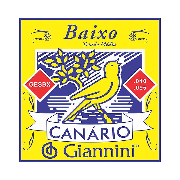 Encordoamento Baixo 4 Cordas .040  Giannini Canário GESBX