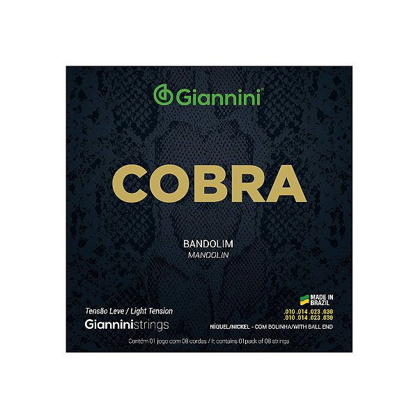 Encordoamento Bandolim Leve Bolinha Giannini Cobra GESBN