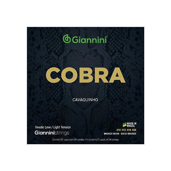 Encordoamento Cavaco Leve Bronze 80/20 Giannini Cobra CC82L
