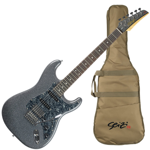 Guitarra Seizi Fun Katana Musashi HSS Space Grey Sparkle Captadores Chidori HSS Ponte Tremolo e Bag 10360993