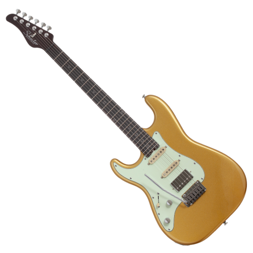 Guitarra Schecter Canhota Nick Johnston HSS 10th Anniversary com Corpo em Alder Braço Roasted Hard Rock Maple Bolt-on Perfil Vintage Escala em Ébano com 22 Jumbo Frets Captadores Schecter Diamond Single-Coil 1157