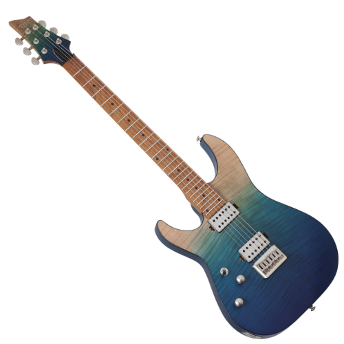 Guitarra Schecter Canhota C-1 Standard Plus Black Fade com Corpo em Basswood Braço Maple Bolt-on Perfil Thin Escala em Pau-Ferro com Captadores Schecter Diamond SuperRock HH Ponte TonePros Tune-O-Matic 3939