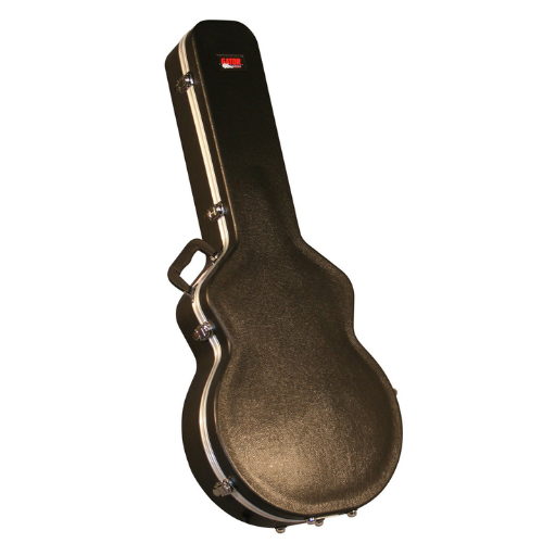 Case para Guitarra Semi Acústica Gator GC 335 com Estrutura ABS Ultra Resistente Interior em Microveludo Vermelho com Espuma Acolchoada Alças Ergonômicas Travas Reforçadas e Design Específico para Formato Semi Acústica 335