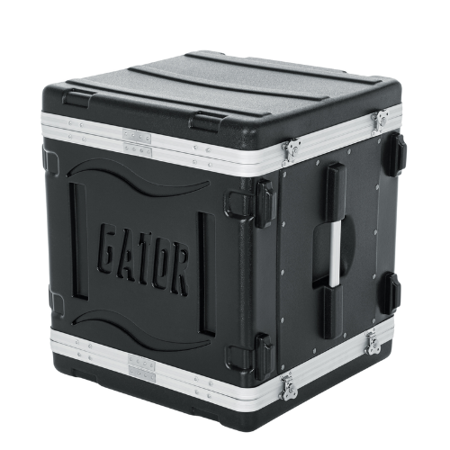 Case para Periférico Gator 10U Polietileno 19" GR 10L com Estrutura em Polietileno Ultra Resistente Alças Ergonômicas Travas Reforçadas Rodas e Tampa Frontal Removível Proteção Robusta e Prática para Rack 10 Unidades 19"