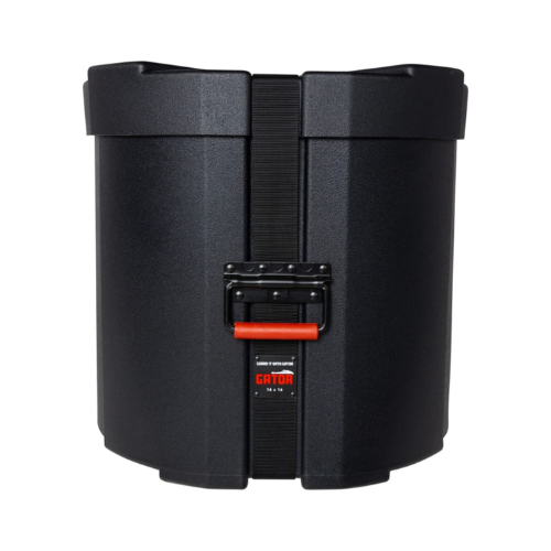 Case para Surdo de Bateria Gator GPC 1616 16x16 com Estrutura Rotomoldada Ultra Resistente Interior em Microveludo Vermelho com Espuma Acolchoada Alças Ergonômicas Travas Reforçadas e Sistema de Empilhamento Gator Grooves