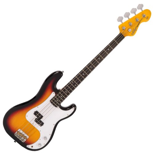 Contrabaixo Vintage Reissued V4SB P-Bass Sunset Sunburst com Corpo Poplar Oriental Braço Hard Maple Parafusado Escala Rosewood Captador Wilkinson Split-Coil Alnico V Ponte Wilkinson Compensada
