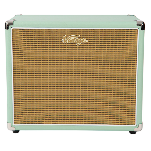 Gabinete Vintage 10" Mint Green 1x10 Extension Cabinet com 1 Speaker 10" Corner Protectors Metalicos Pés de Borracha