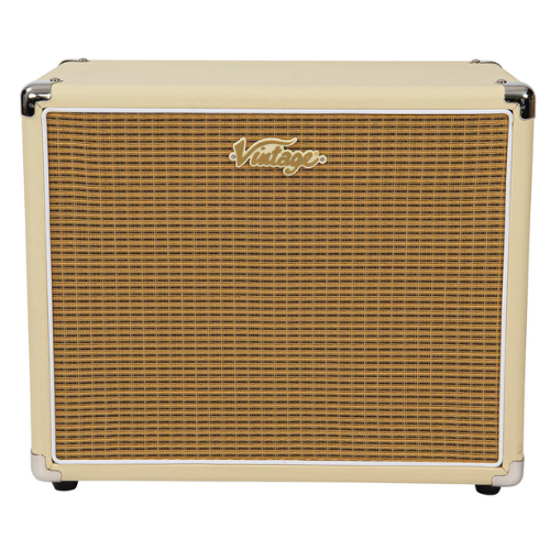 Gabinete Vintage 10" Vintage White 1x10 Extension Cabinet com 1 Speaker 10" Corner Protectors Metálicos Pés de Borracha