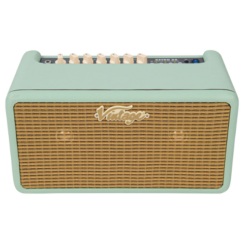 Amplificador Vintage Retro 25W DSP Mint Green com 2x5" Speakers 8 Amp Models 6 Efeitos USB Recording e Ext Speaker Out