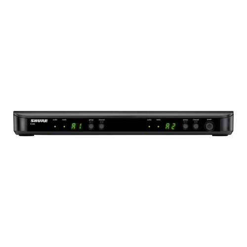 Receptor Shure BLX88 Sem Fio Dual Channel UHF com QuickScan Diversidade Interna 2 Canais Saídas XL