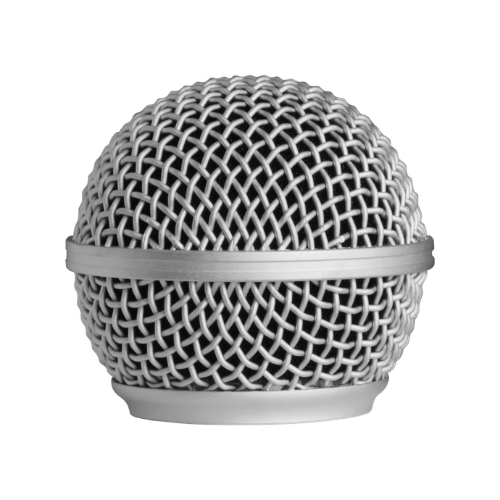 Grade de Reposição Shure RK143G Original para SM58 Metal Ball-Type Grille Prata com Suporte Interno